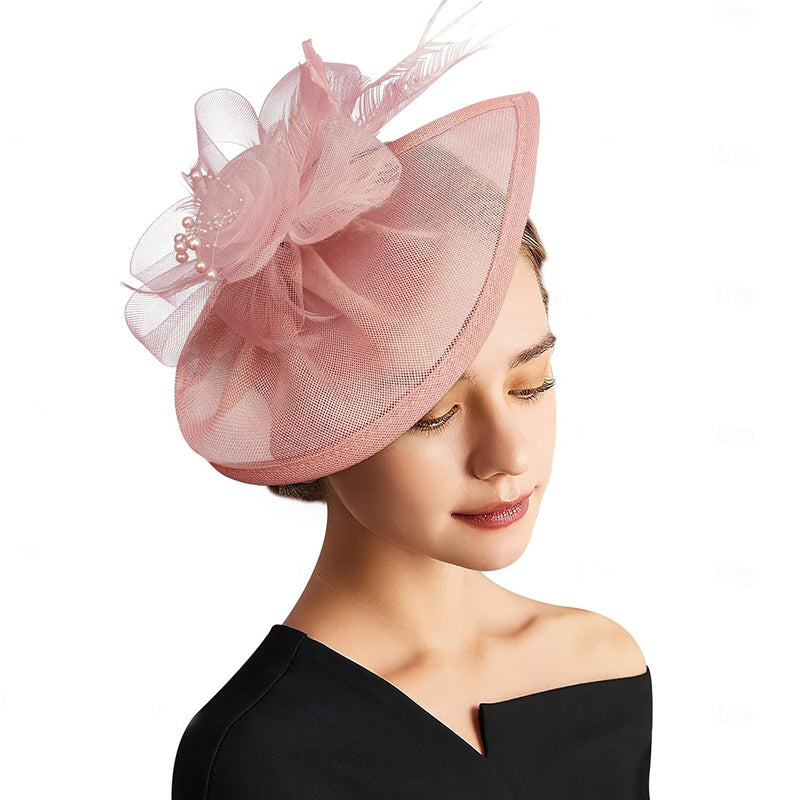 Women's Retro Tulle Veil Fascinator Floral Hat/Headpiece For Party