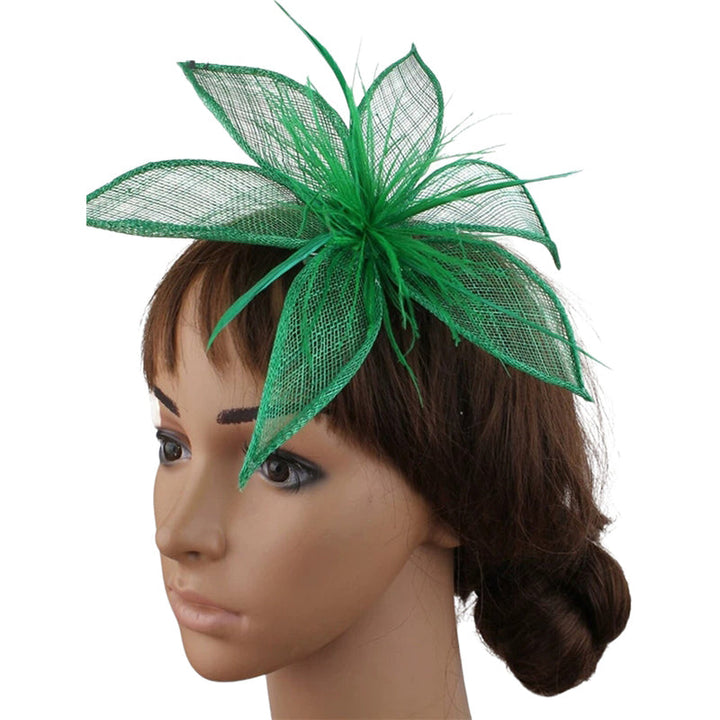 Pink Elegant Faux Linen Fascinator Wedding Evening Party Floral Hat/Headpiece