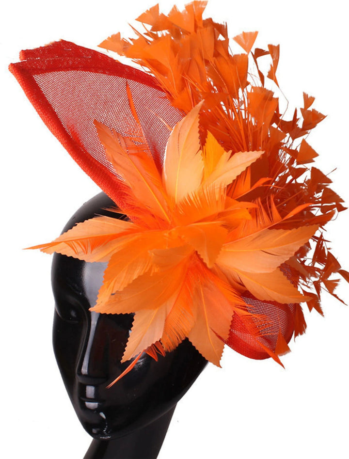 Classical Wedding Party Horse Race Ladies Day Retro Feather Hatwear/Fascinator