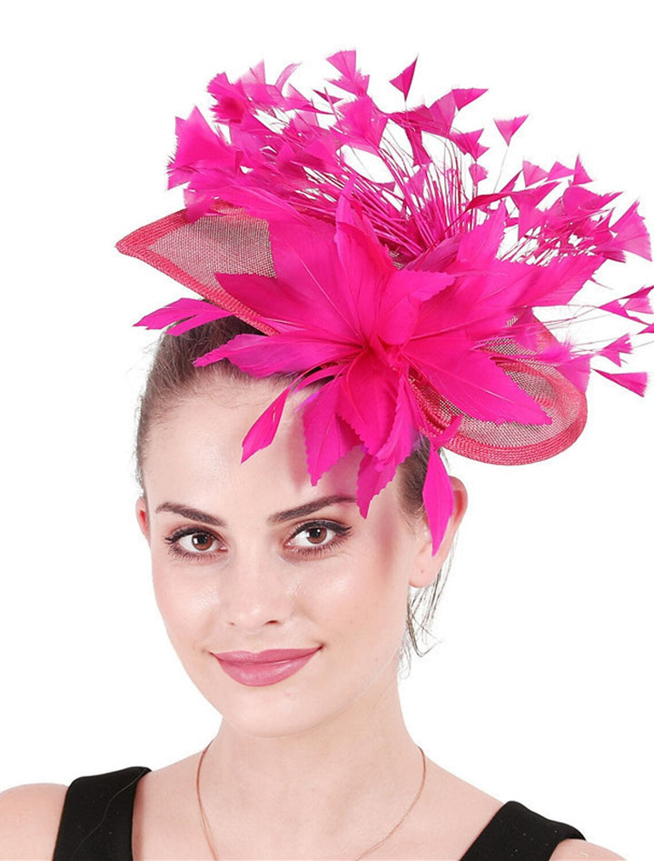 Classical Wedding Party Horse Race Ladies Day Retro Feather Hatwear/Fascinator
