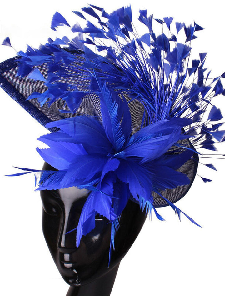 Classical Wedding Party Horse Race Ladies Day Retro Feather Hatwear/Fascinator