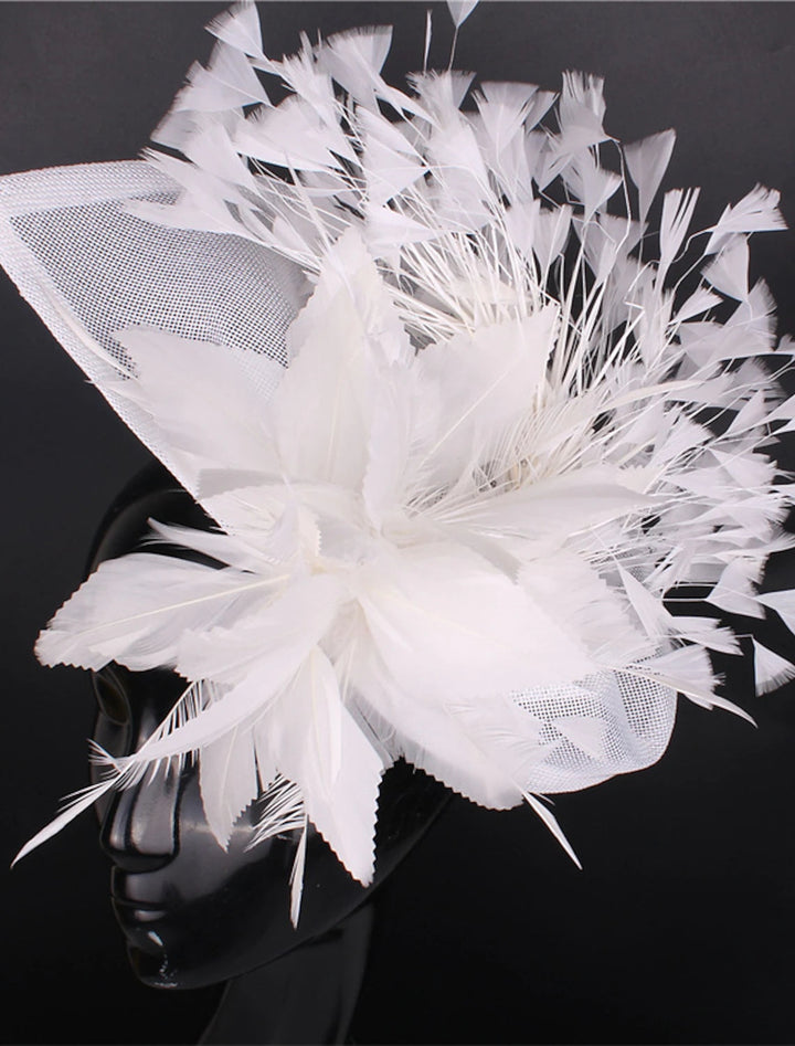 Classical Wedding Party Horse Race Ladies Day Retro Feather Hatwear/Fascinator