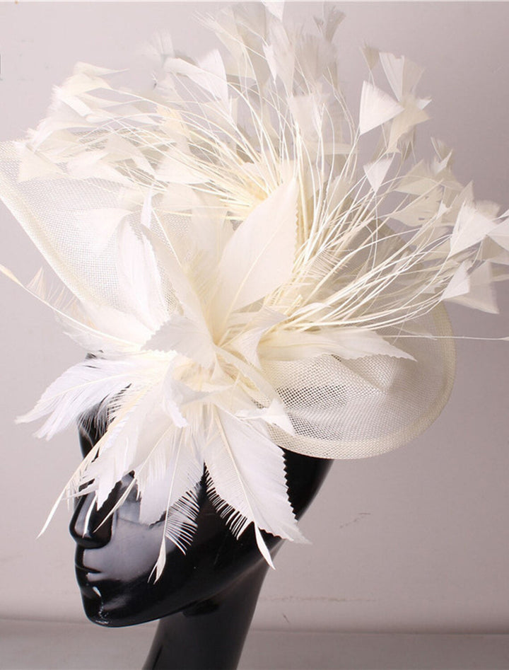 Classical Wedding Party Horse Race Ladies Day Retro Feather Hatwear/Fascinator