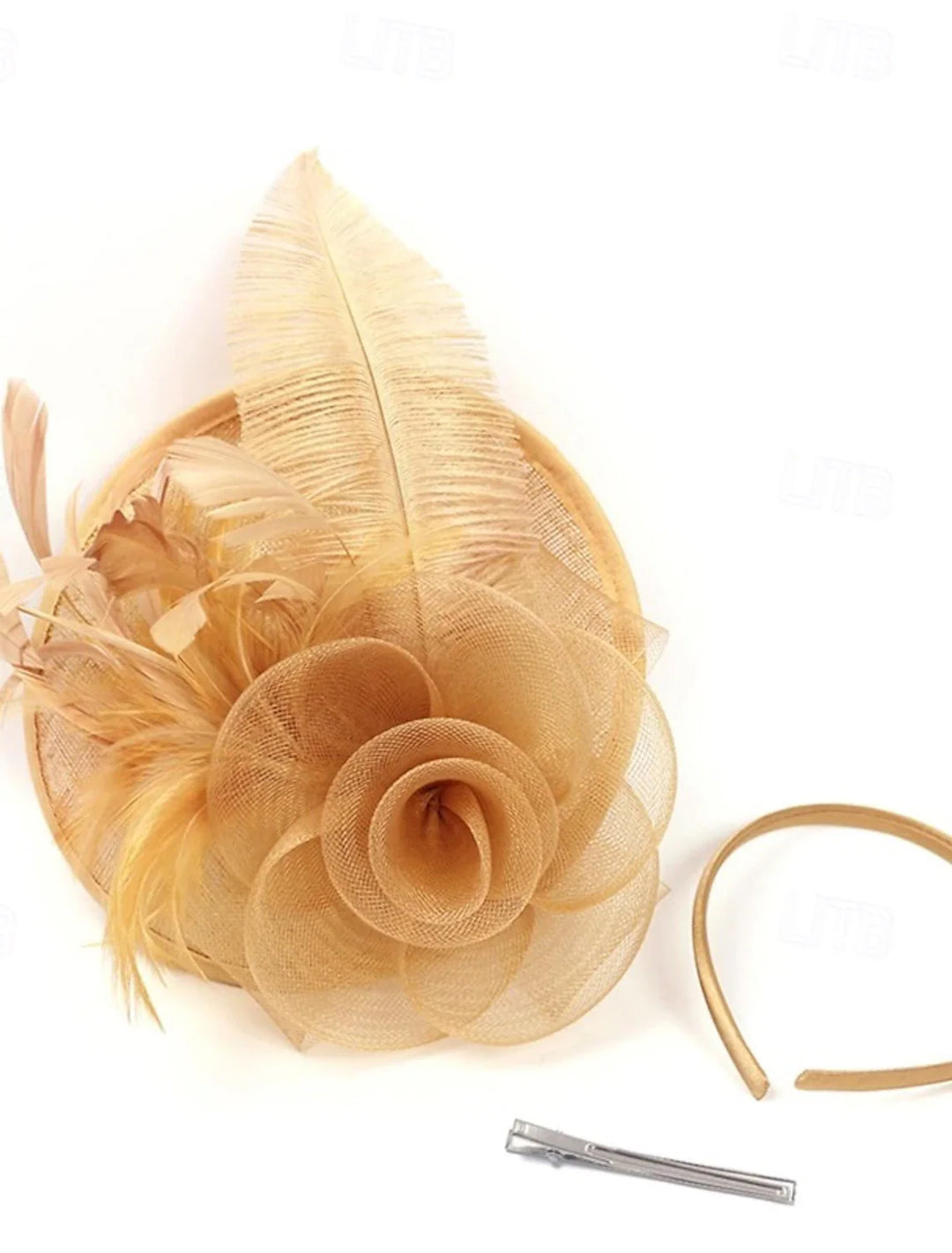 Women's Wedding Party Church Daily Feather Flower Headband Clip/Fascinator