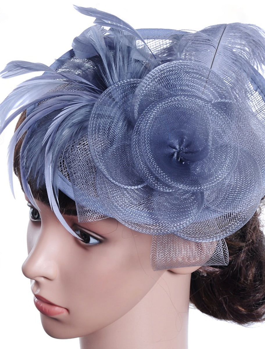 Women's Wedding Party Church Daily Feather Flower Headband Clip/Fascinator