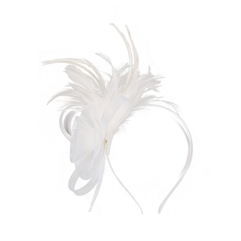 Elegant Retro Tulle Wedding Party Ladies Day Feather Cute Headpiece/Fascinator