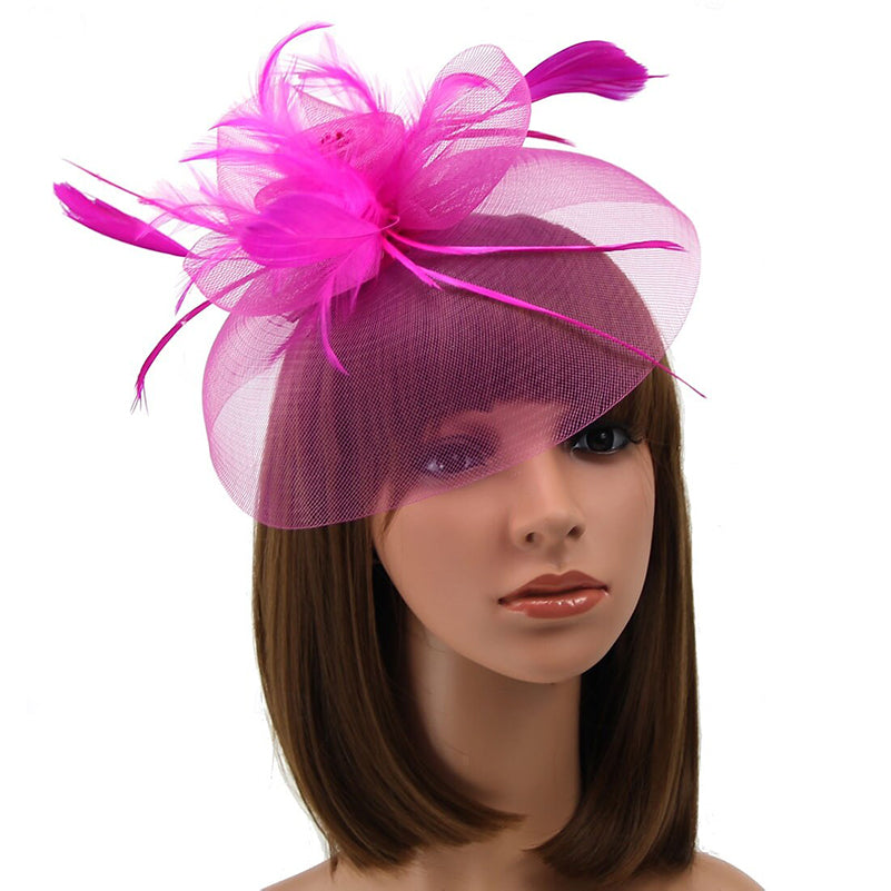 Women's Organza Fedora Hat Tea Party Horse Race Pure colour Headpiece/Veil Hat With Feather