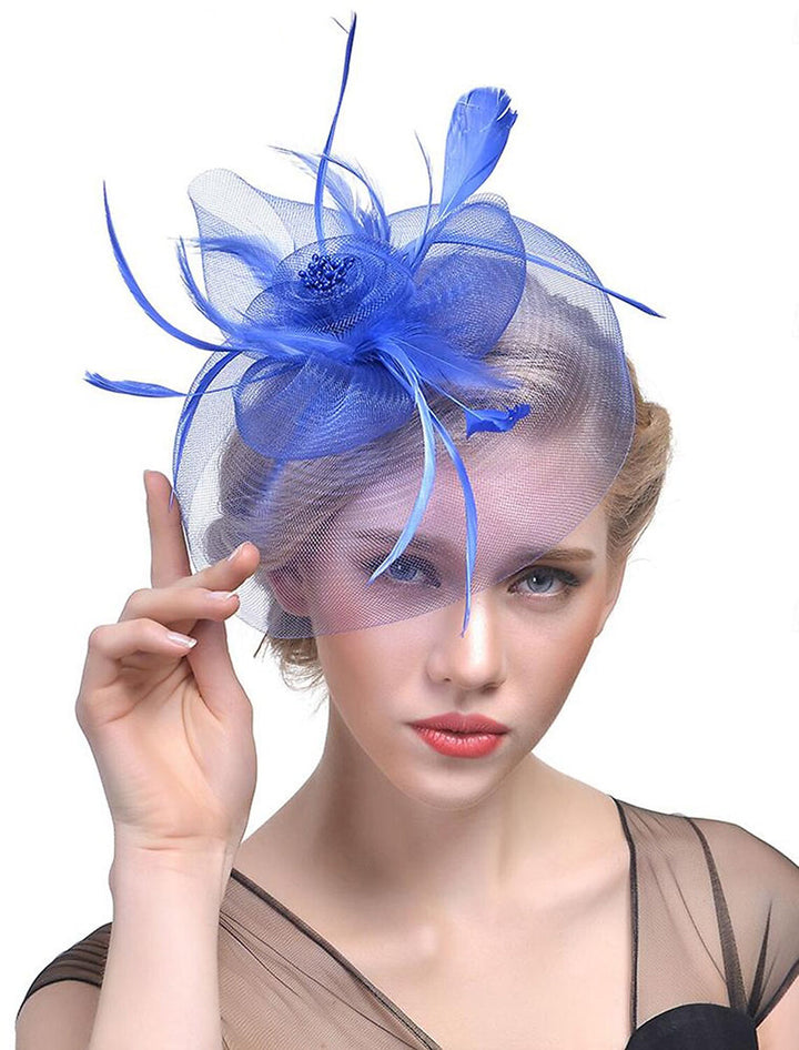 Women's Organza Fedora Hat Tea Party Horse Race Pure colour Headpiece/Veil Hat With Feather