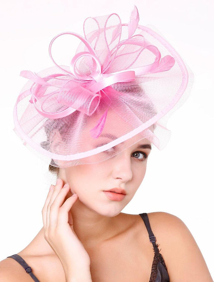 Elegant Organza Ladies Day Horse Race Pure colour Fedora Hat/Fascinator