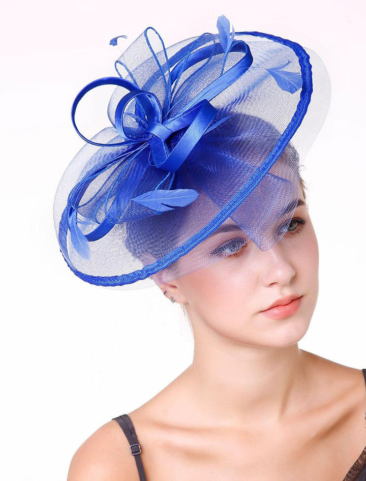 Elegant Organza Ladies Day Horse Race Pure colour Fedora Hat/Fascinator
