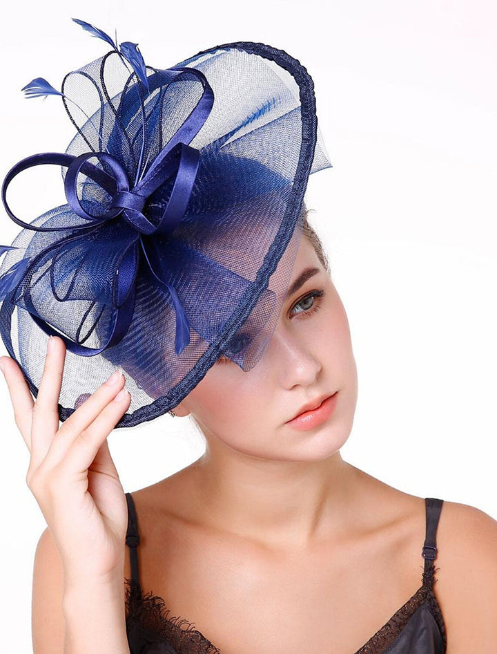 Elegant Organza Ladies Day Horse Race Pure colour Fedora Hat/Fascinator