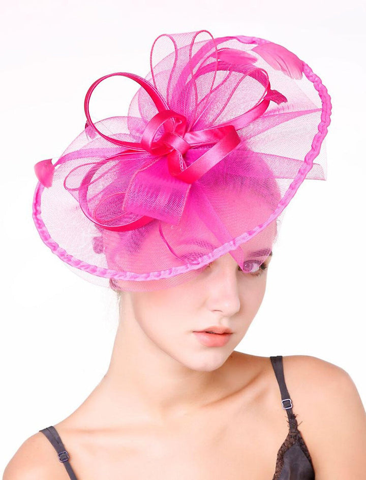 Elegant Organza Ladies Day Horse Race Pure colour Fedora Hat/Fascinator
