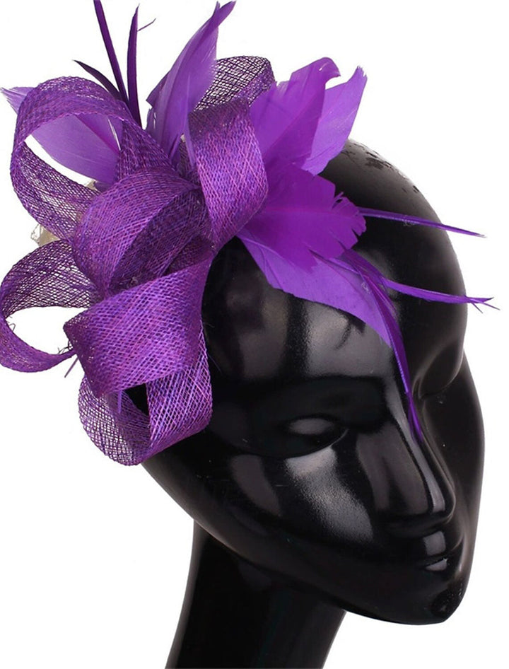 Elegant Sinamay Wedding Evening Party Feather Kentucky Derby Hat/Headpiece