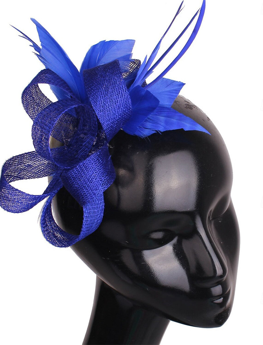 Elegant Sinamay Wedding Evening Party Feather Kentucky Derby Hat/Headpiece