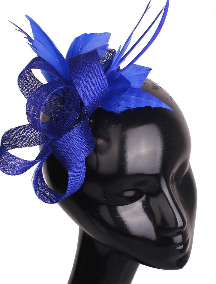 Elegant Sinamay Wedding Evening Party Feather Kentucky Derby Hat/Headpiece