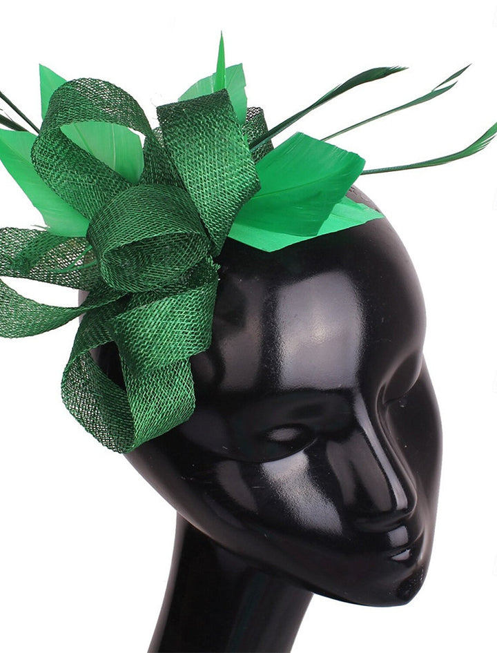 Elegant Sinamay Wedding Evening Party Feather Kentucky Derby Hat/Headpiece