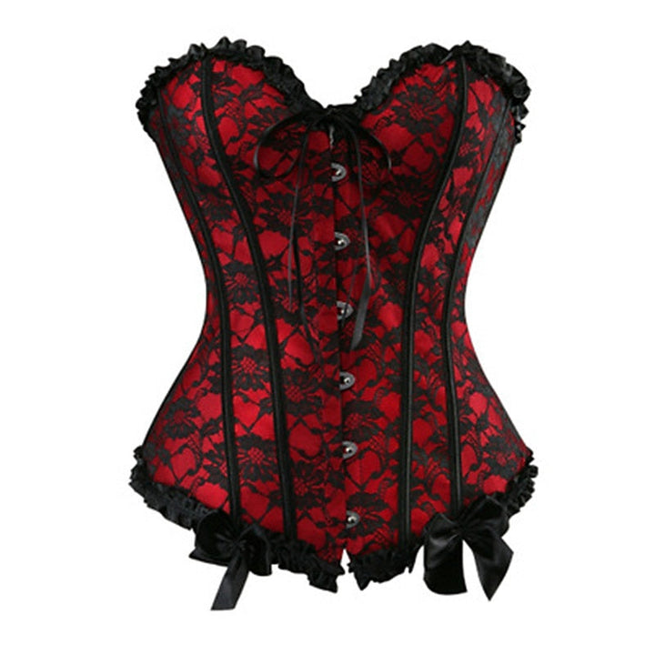 Women‘s Sexy Push Up Lace Overbust Corsets for Wedding Party Birthday