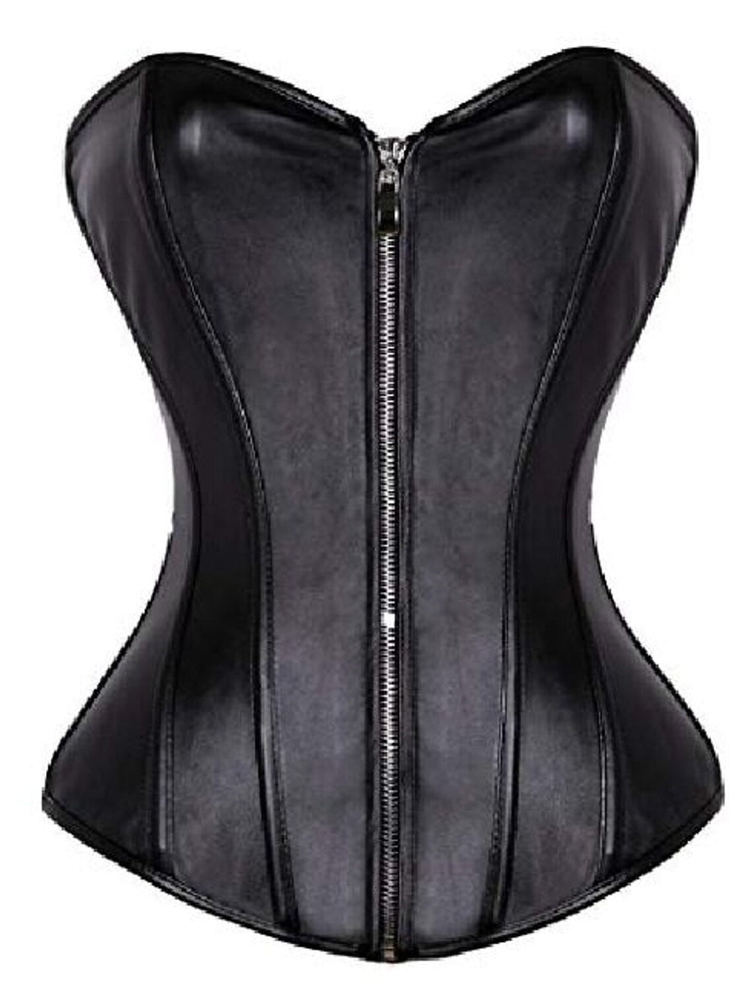 Women's Sexy Zipper Push Up Overbust Corsets for Wedding Party Birthday