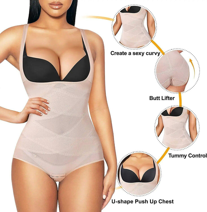 Bodysuit Corset Women's Waist Trainer Mesh Elastic Corsets Shapewear