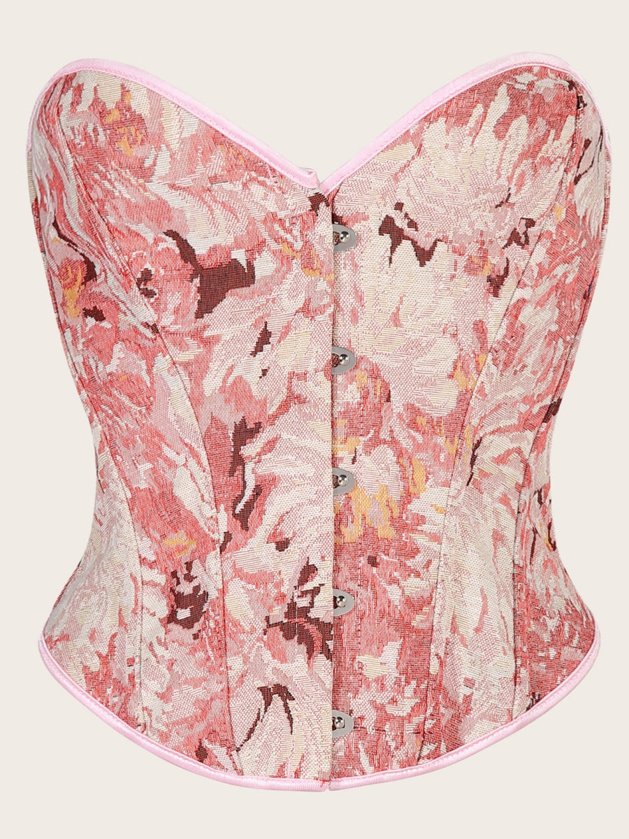 Women¡®s Sexy Push Up Floral Overbust Corsets for Wedding Party Birthday