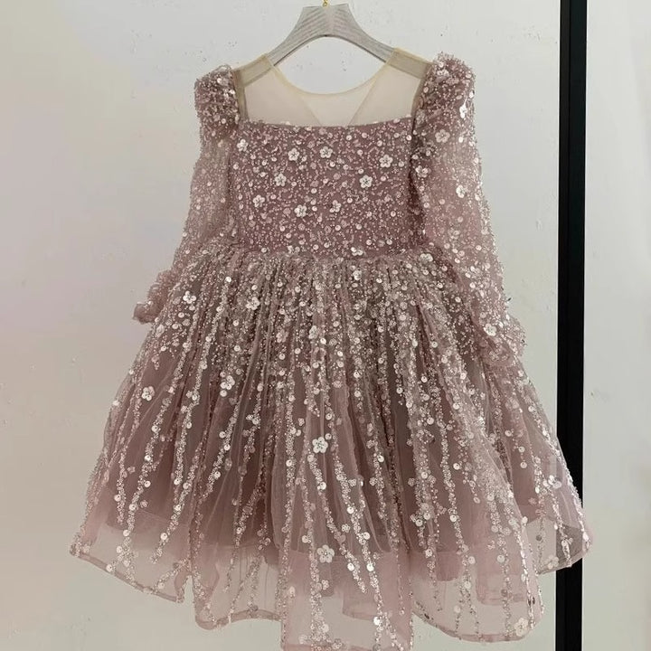 Ball-Gown/Princess Tulle Knee-length Girl Birthday Dress