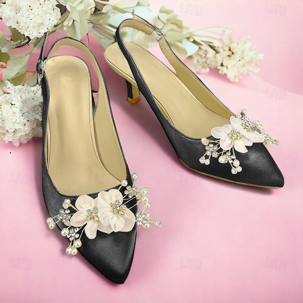 Women's Wedding Shoes Comfort Pointed Toe Wedding Heels Bridal Shoes