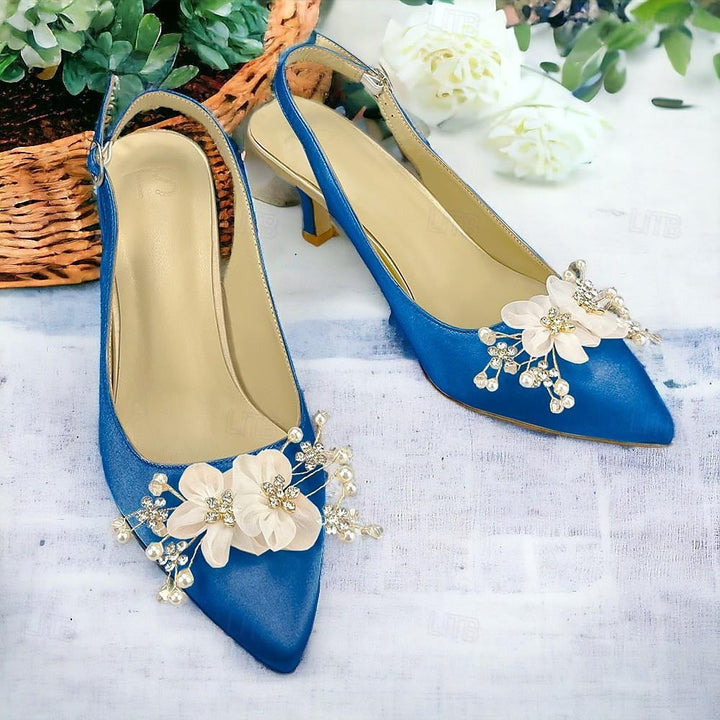 Women's Wedding Shoes Comfort Pointed Toe Wedding Heels Bridal Shoes