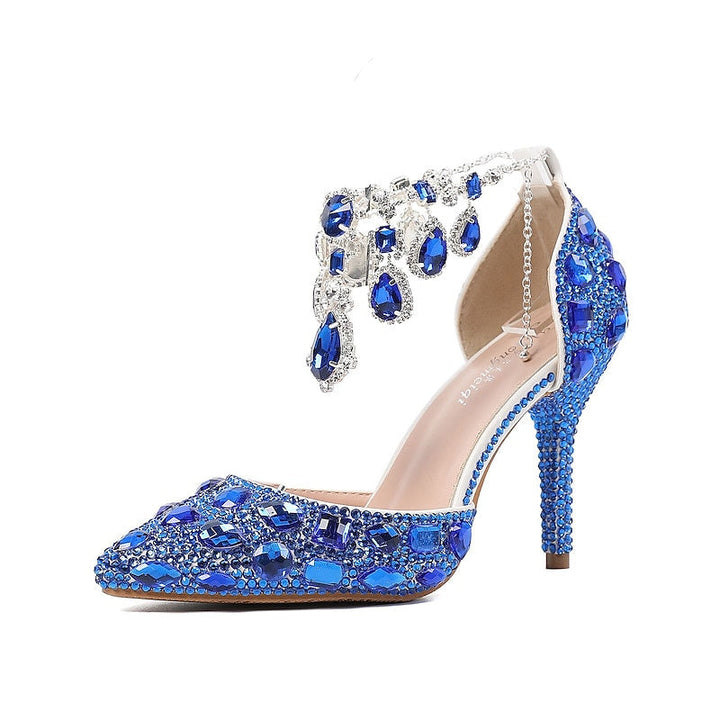 Women's Wedding Shoe Pumps Glitter Crystal Sequined Jeweled Bridal Shoes