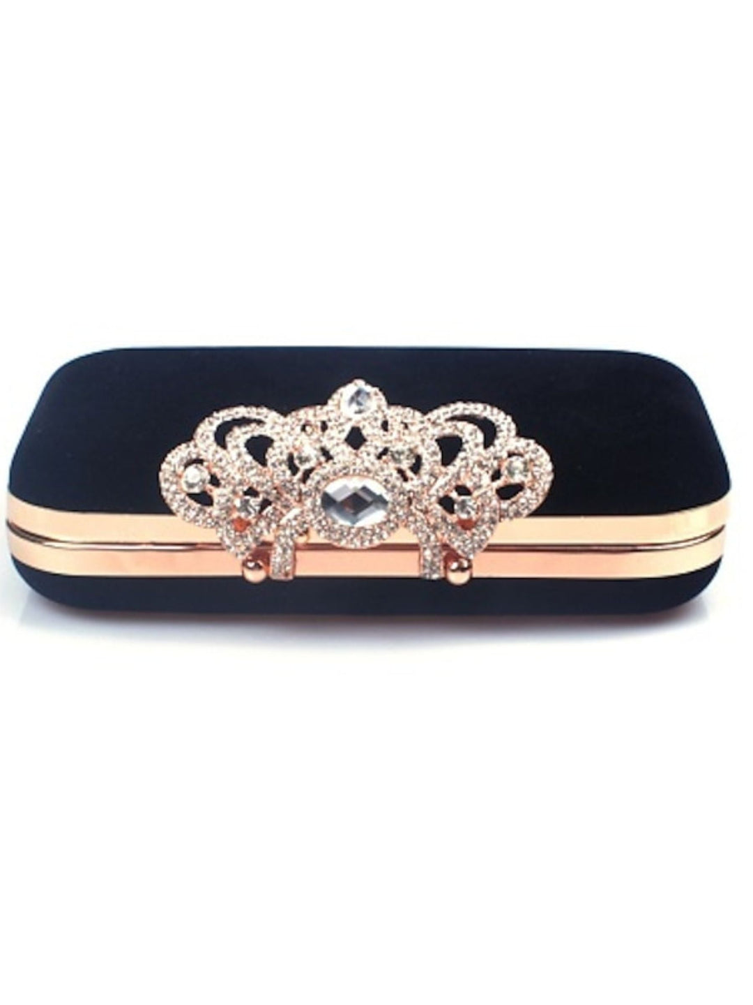 Wine Velvet Retro Elegant Rhinestone Clutch Bags