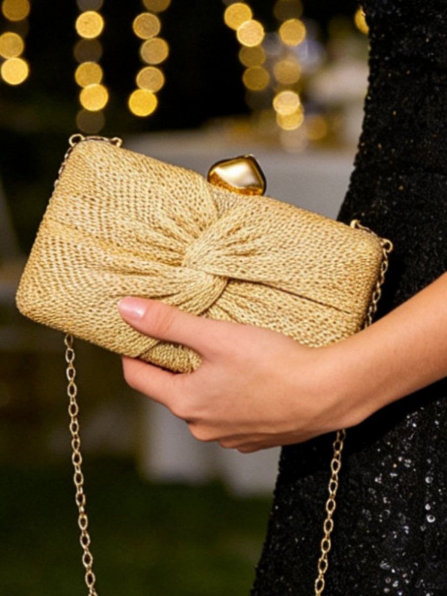 Women's Clutches & Wedding Party Evening Bags Box-shaped Woven Straw Bag