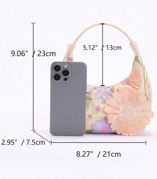 Women's Clutches & Wedding Party Evening Cocktail Bags Embroidered 3D flowers