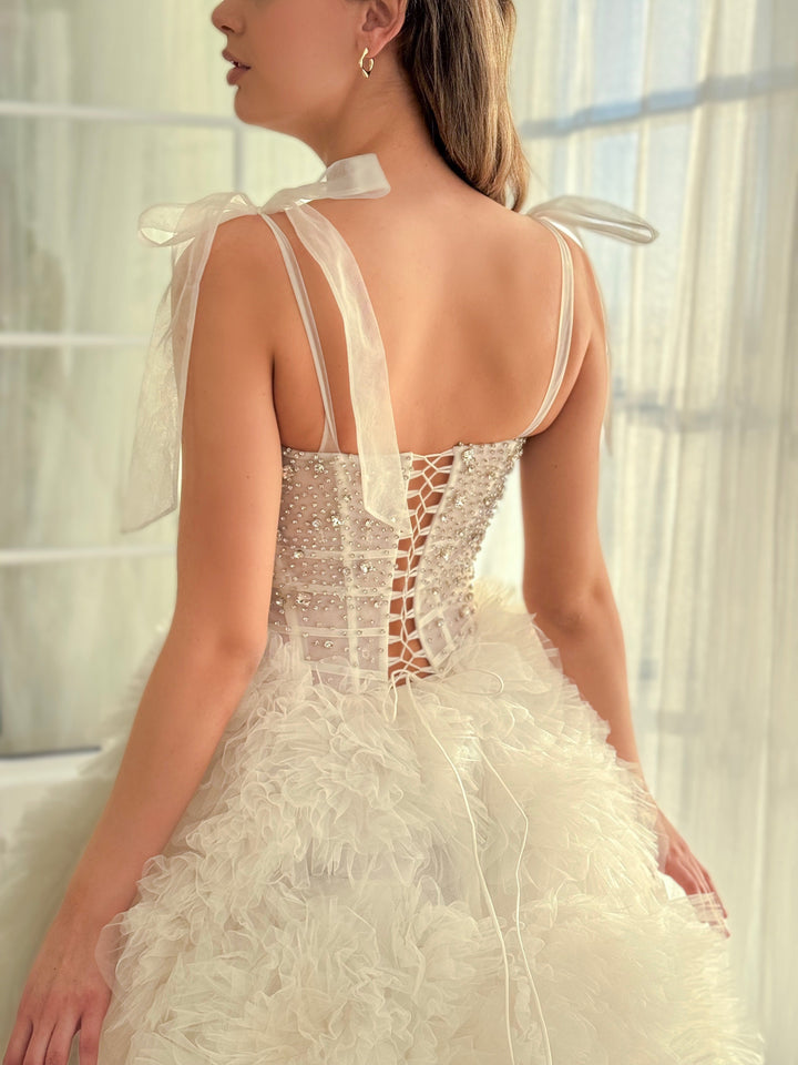 Ball Gown Sweetheart Spaghetti Straps/Strapless Sleeveless Floor-Length  Wedding Dresses