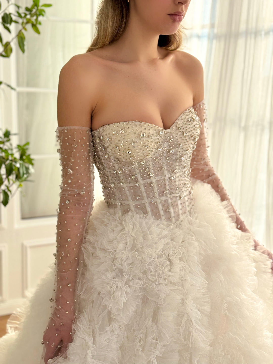 Ball Gown Sweetheart Spaghetti Straps/Strapless Sleeveless Floor-Length  Wedding Dresses