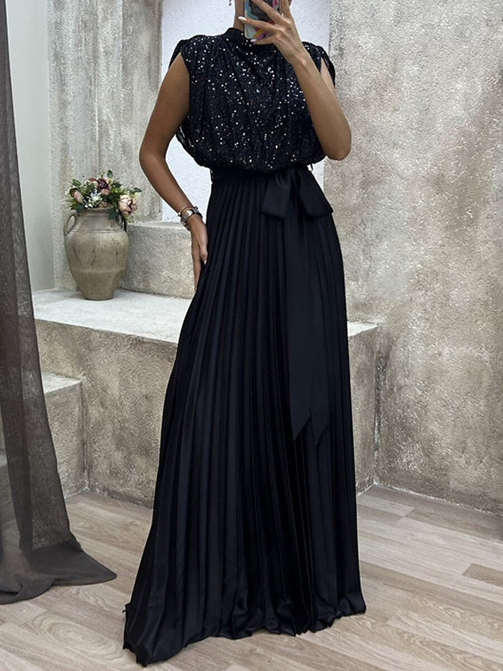 A Line/Princess Crew Neck Floor-Length Sleeveless Wedding Guest Dress