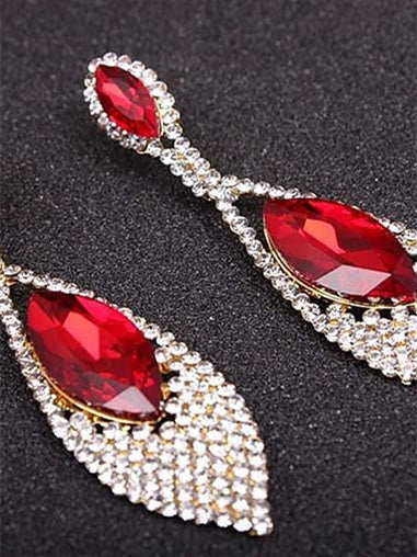 Stud Earrings For Women's Wedding Work Daily Long Drop Hoop Luxury European Sweet Earrings