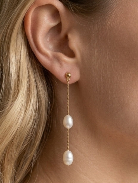 Elegant Pearl Drop Earrings