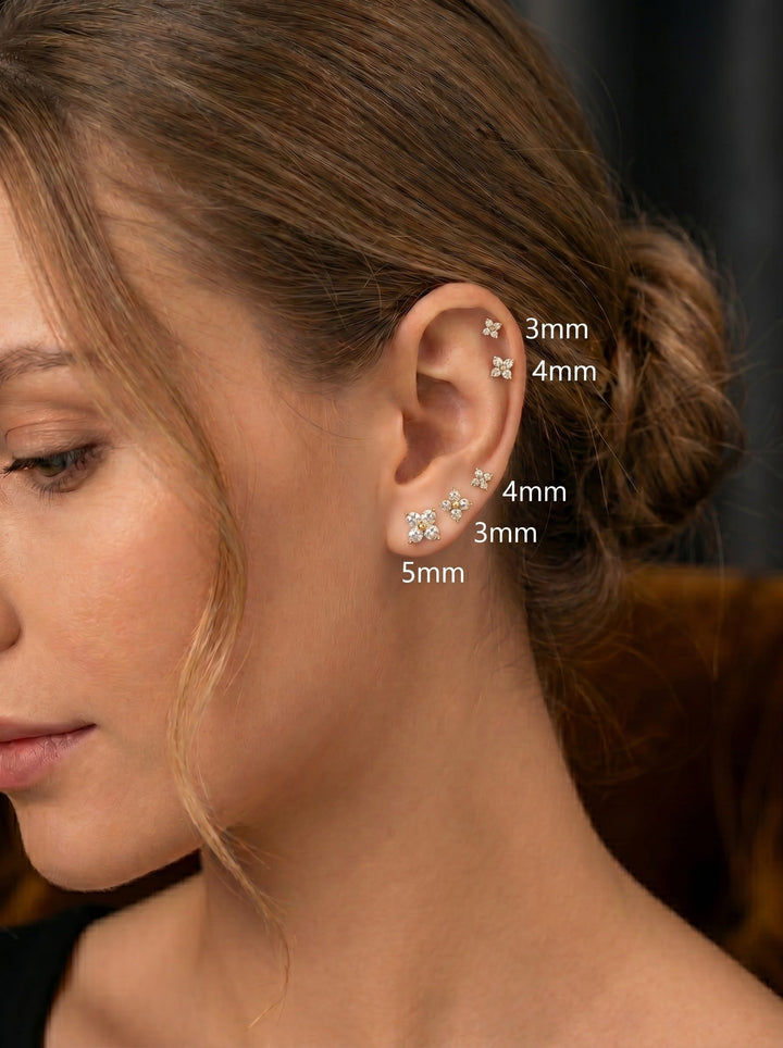 Stud Earrings For Women's Cubic Zirconia Wedding Work Daily