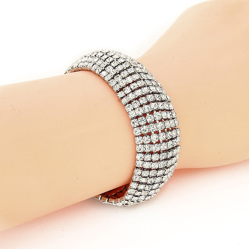 Ladies' Rhinestone Alloy Bracelet Women's Bracelet for Wedding Party Evening Gift