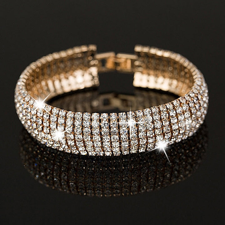 Ladies' Rhinestone Alloy Bracelet Women's Bracelet for Wedding Party Evening Gift