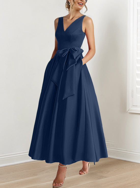 A-Line/Princess V-Neck Mother of the Bride Dresses with Pockets