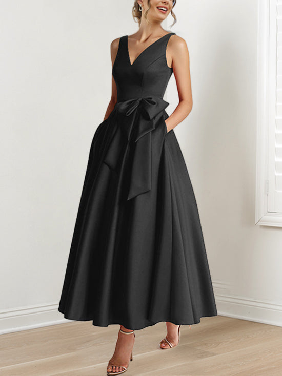 A-Line/Princess V-Neck Mother of the Bride Dresses with Pockets