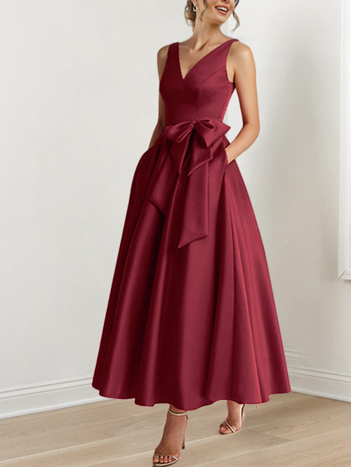 A-Line/Princess V-Neck Mother of the Bride Dresses with Pockets