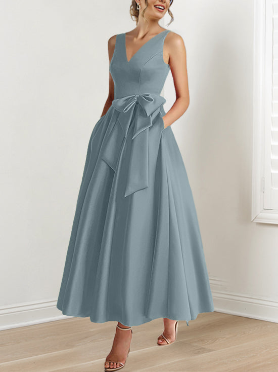 A-Line/Princess V-Neck Mother of the Bride Dresses with Pockets