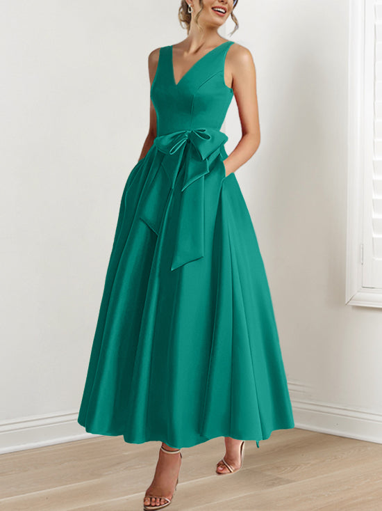 A-Line/Princess V-Neck Mother of the Bride Dresses with Pockets