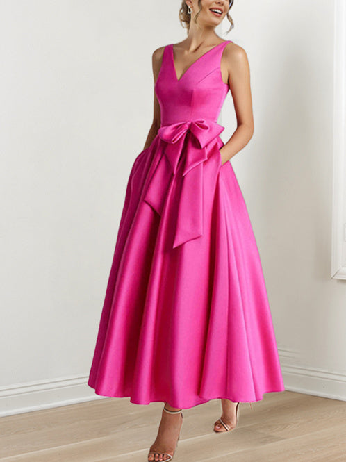 A-Line/Princess V-Neck Mother of the Bride Dresses with Pockets