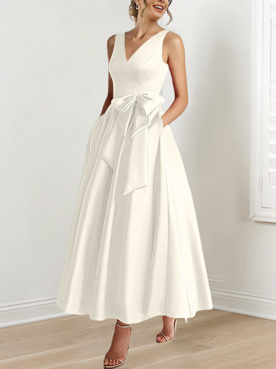 A-Line/Princess V-Neck Mother of the Bride Dresses with Pockets