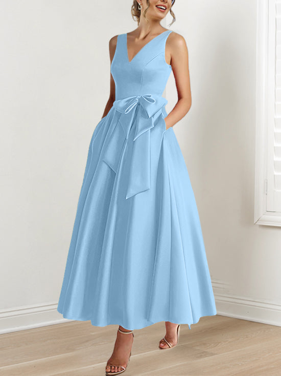 A-Line/Princess V-Neck Mother of the Bride Dresses with Pockets