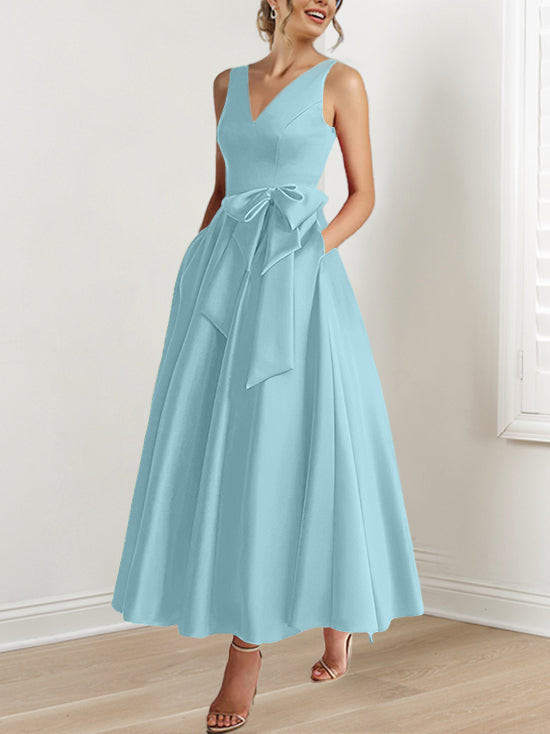 A-Line/Princess V-Neck Mother of the Bride Dresses with Pockets