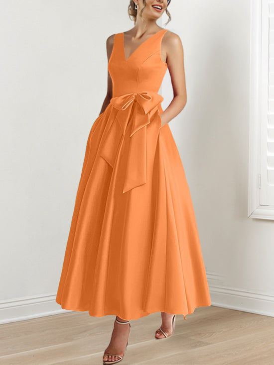 A-Line/Princess V-Neck Mother of the Bride Dresses with Pockets