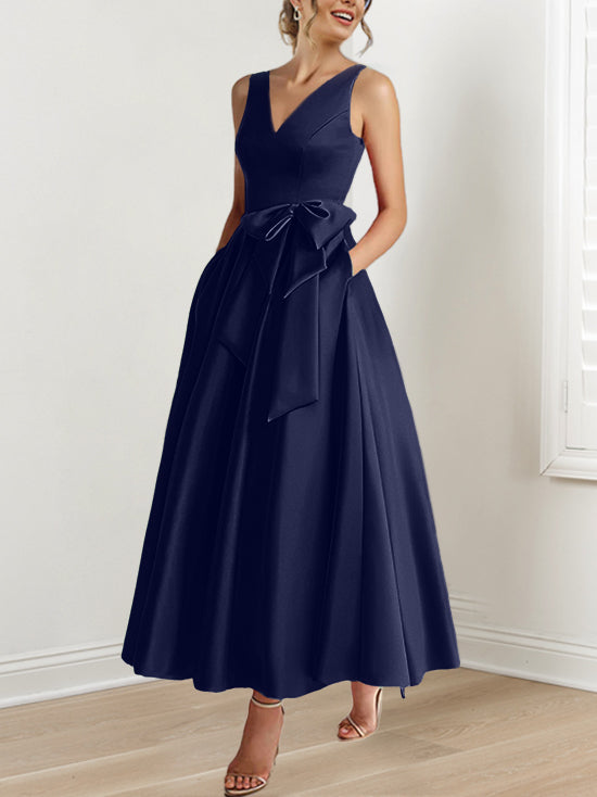 A-Line/Princess V-Neck Mother of the Bride Dresses with Pockets